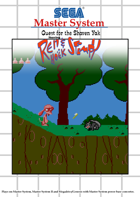 Quest For The Shaven Yak Starring Ren Hoek And Stimpy — box-2D (SS)