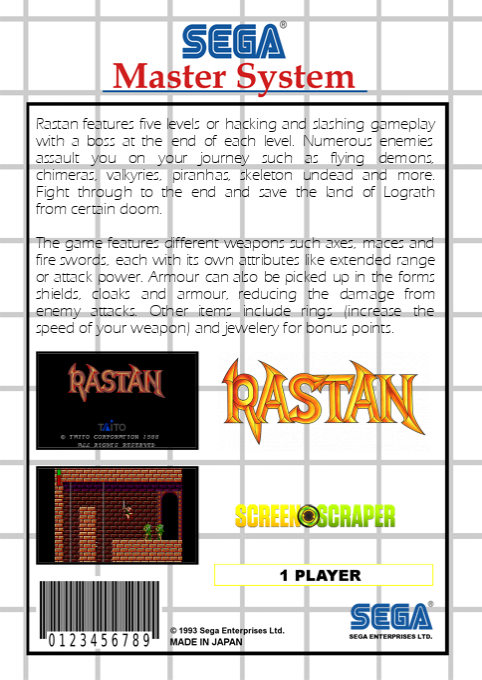 Rastan — box-2D-back (SS)