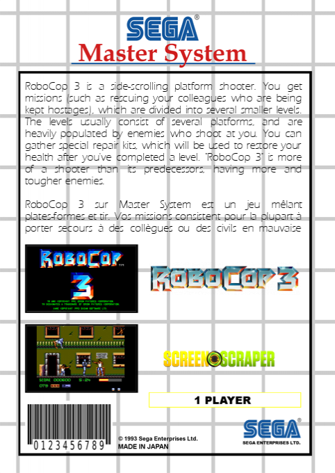 Robocop 3 — box-2D-back (SS)