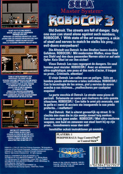 Robocop 3 — box-2D-back (EU)