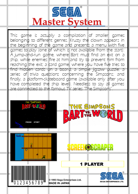 Simpsons - Bart Vs The World, The — box-2D-back (SS)