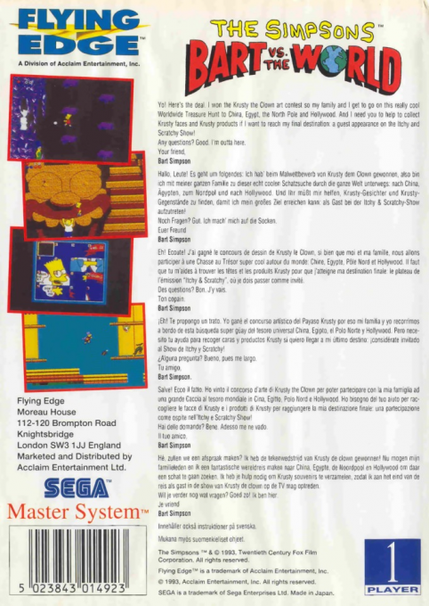 Simpsons - Bart Vs The World, The — box-2D-back (EU)