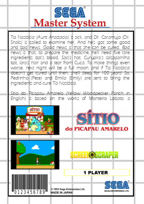 Sítio Do Picapau Amarelo — box-2D-back (SS)