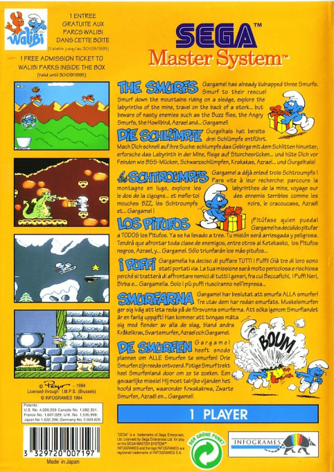 Schtroumpfs, Les — box-2D-back (EU)