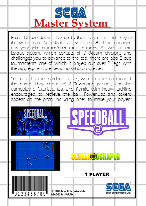 Speedball 2 — box-2D-back (SS)