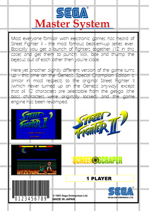 Street Fighter 2' — box-2D-back (SS)