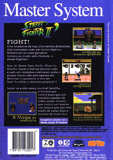 Street Fighter 2' — box-2D-back (BR)