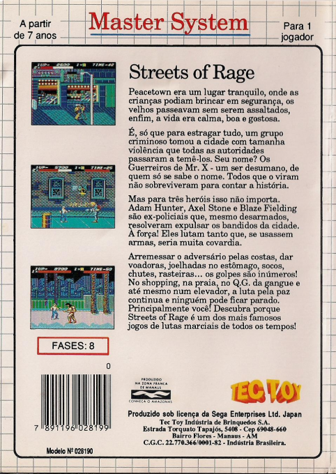 Streets Of Rage — box-2D-back (BR)