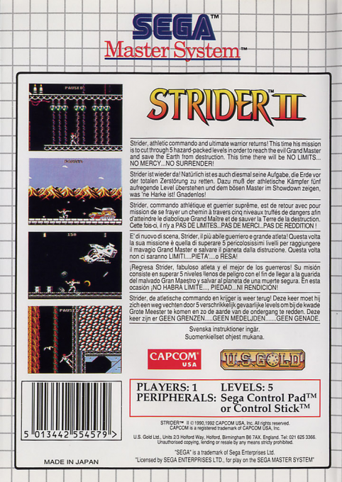 Strider 2 — box-2D-back (EU)