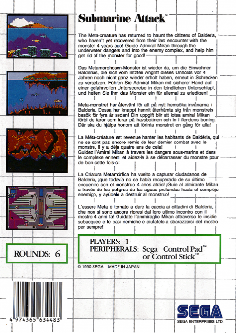 Submarine Attack — box-2D-back (EU)