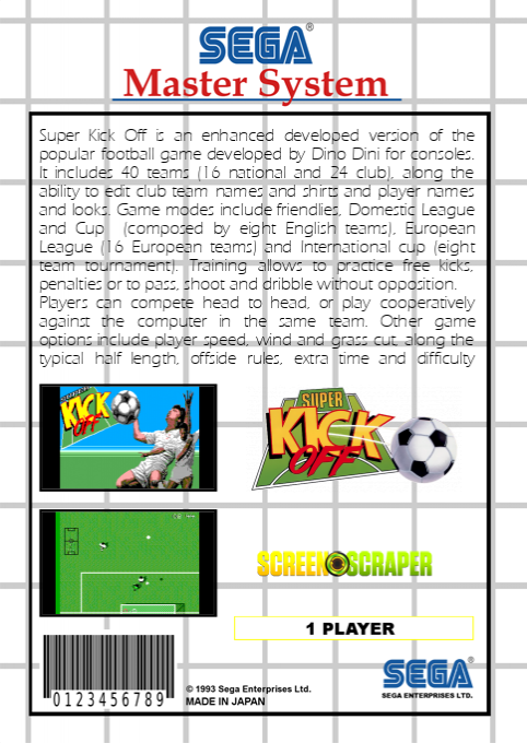 Super Kick Off — box-2D-back (SS)