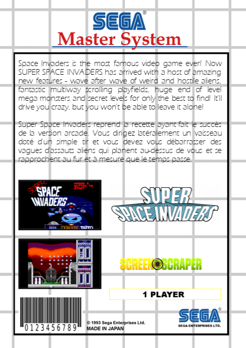 Super Space Invaders — box-2D-back (SS)