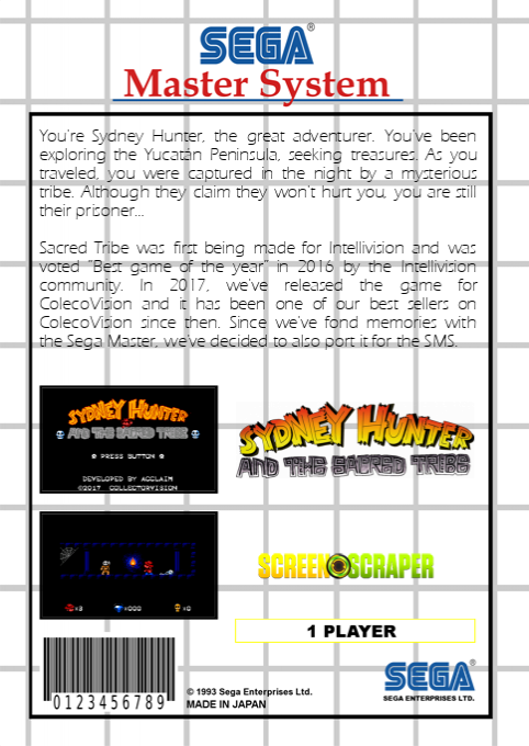 Sydney Hunter and the Sacred Tribe — box-2D-back (SS)