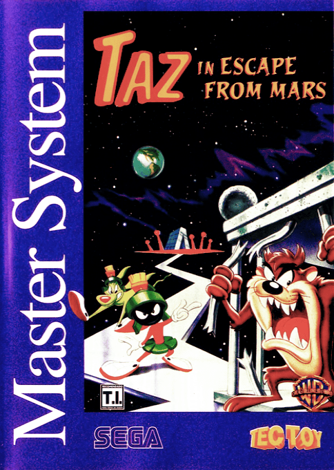 Taz In Escape From Mars box art