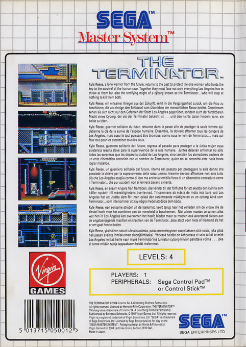 Terminator, The — box-2D-back (EU)