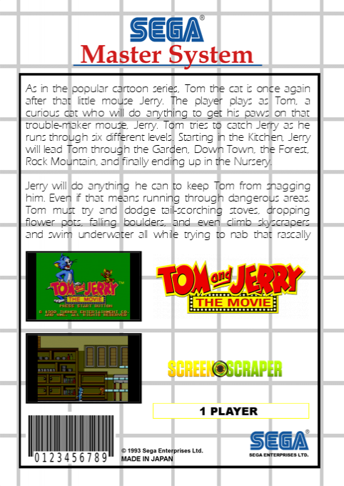 Tom And Jerry - The Movie — box-2D-back (SS)
