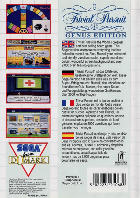 Trivial Pursuit - Genus Edition — box-2D-back (EU)