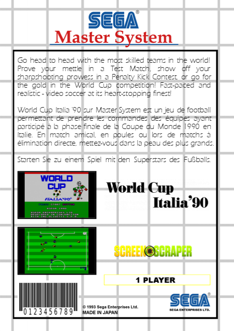 World Cup Italia '90 — box-2D-back (SS)