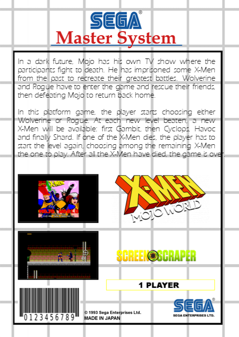 X-men - Mojo World — box-2D-back (SS)