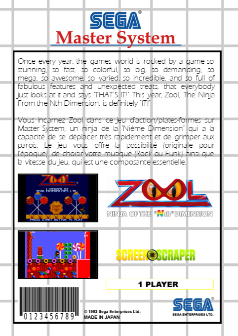 Zool - Ninja of the “Nth” Dimension — box-2D-back (SS)