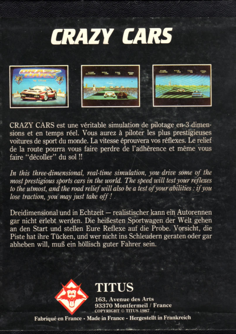Crazy Cars — box-2D-back (EU)