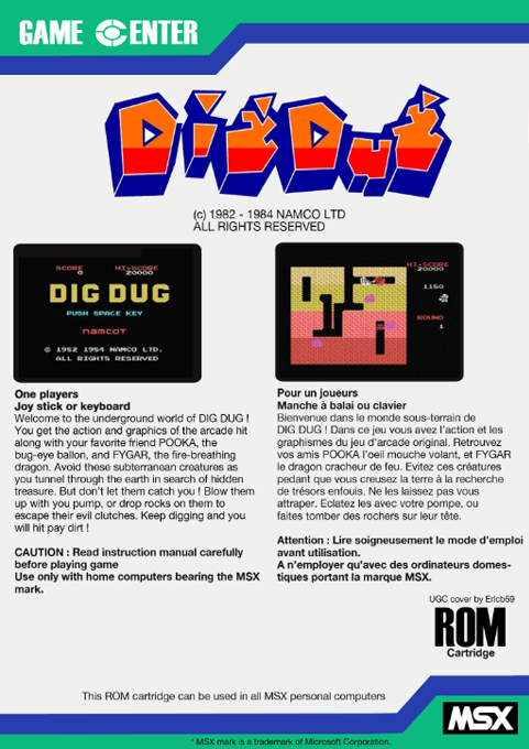 Dig Dug — box-2D-back (JP)