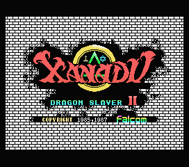 Dragon Slayer 2 - Xanadu — sstitle (WOR)