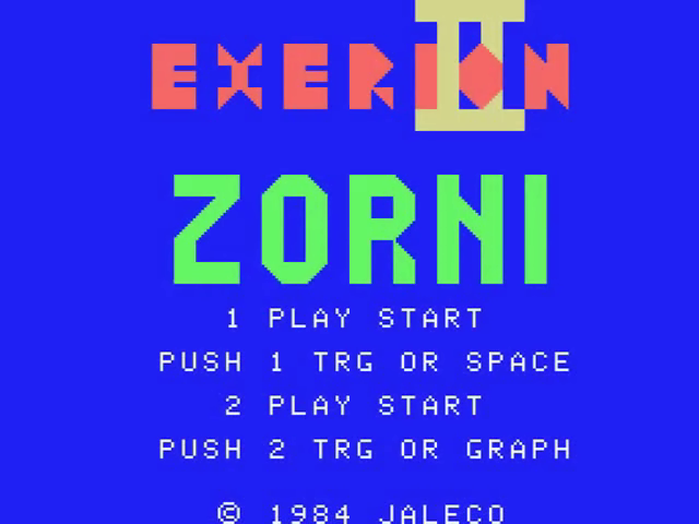 Zorni Exerion 2 — sstitle (JP)