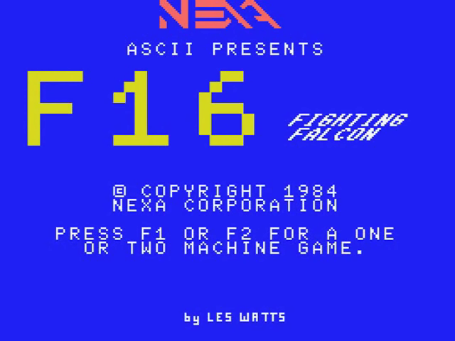 F16 Fighting Falcon — sstitle (JP)