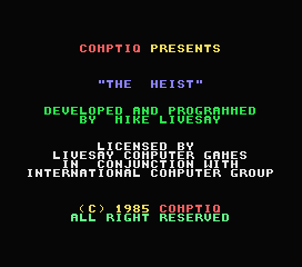 Heist, The — sstitle (WOR)