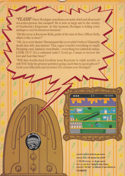 Keystone Kapers — box-2D-back (EU)