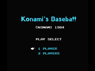 Konami's Baseball — sstitle (WOR)