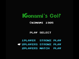 Konami's Golf — sstitle (WOR)