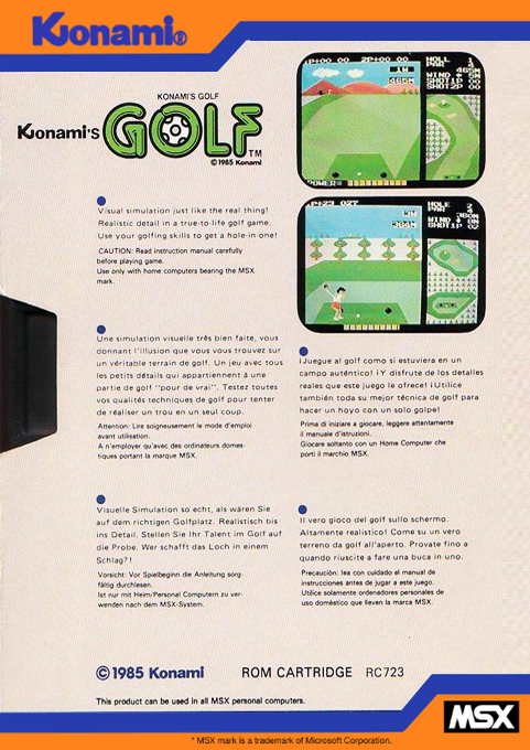 Konami's Golf — box-2D-back (EU)