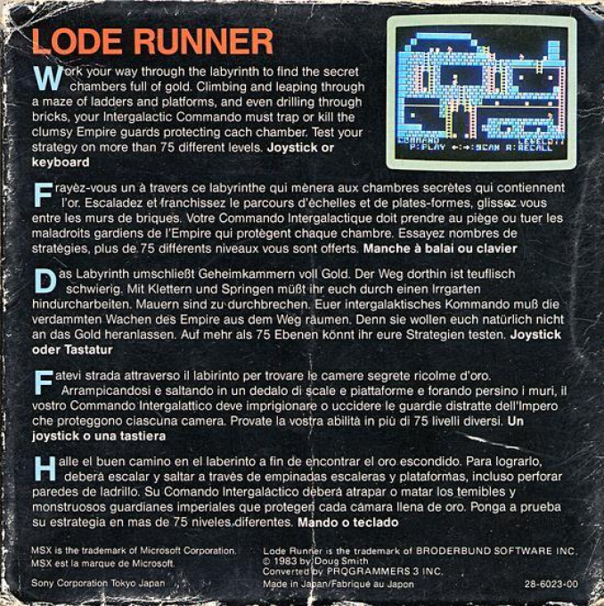 Lode Runner — box-2D-back (EU)