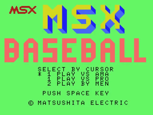 Msx Baseball — sstitle (JP)