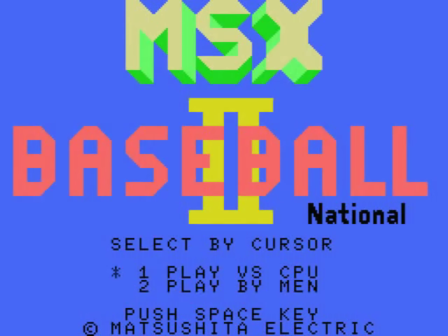 Msx Baseball 2 National — sstitle (JP)