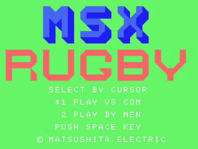 Msx Rugby — sstitle (JP)