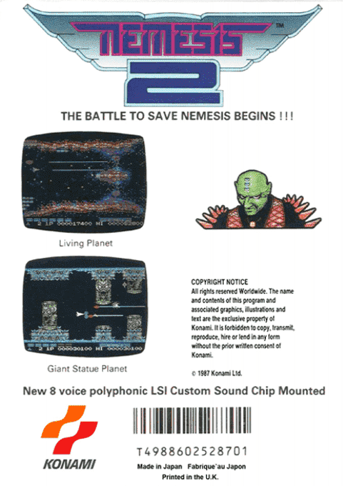 Nemesis 2 — box-2D-back (EU)
