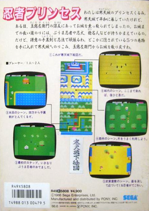 Ninja Princess — box-2D-back (JP)