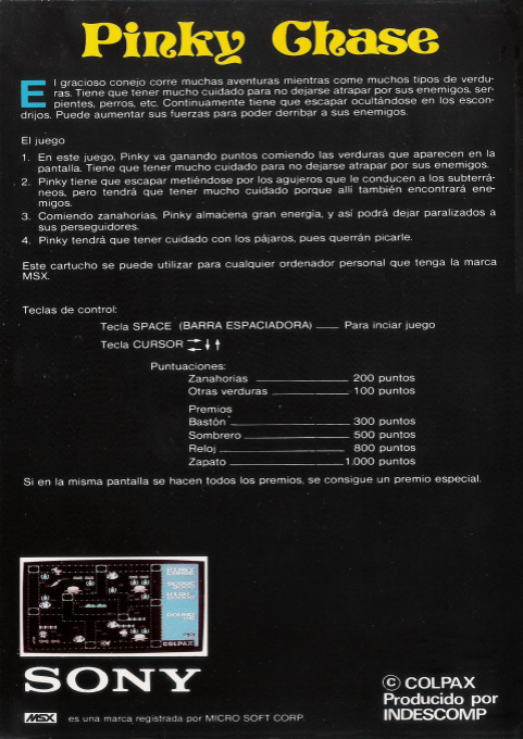 Pinky Chase — box-2D-back (SP)