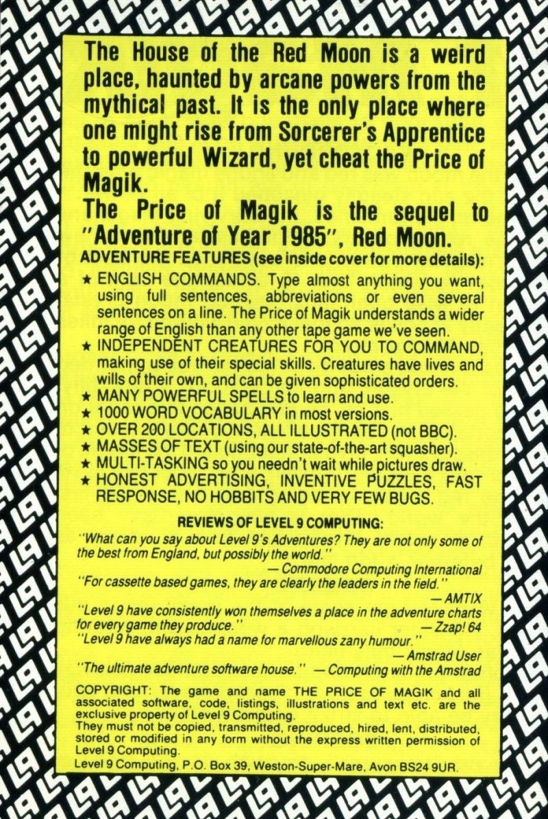 Price Of Magik, The — box-2D-back (EU)