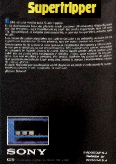 Super Tripper — box-2D-back (SP)