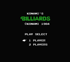 Konami's Billiards — sstitle (WOR)
