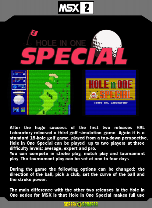 Hole In One Special — box-2D-back (SS)