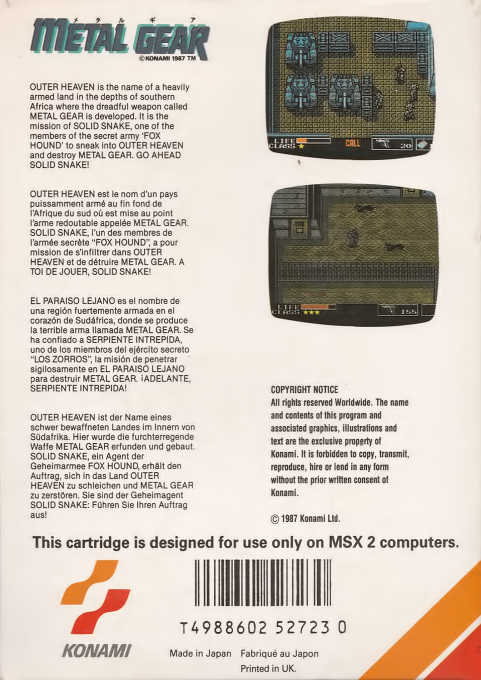 Metal Gear — box-2D-back (EU)