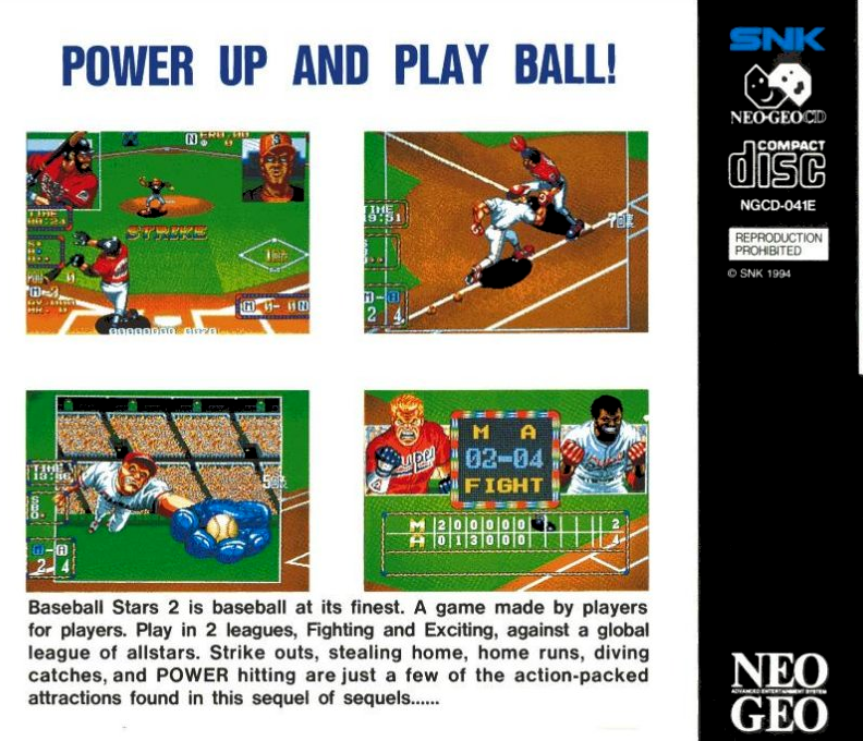 Baseball Stars 2 — box-2D-back (WOR)