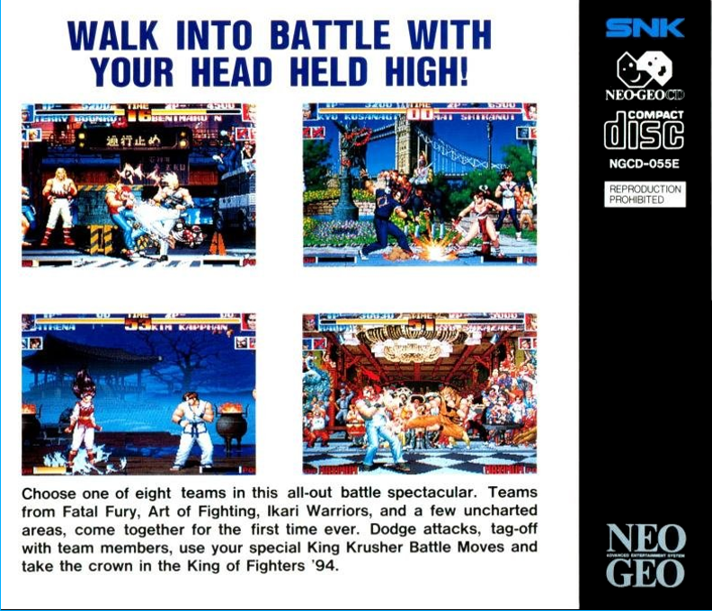 King Of Fighters '94, The — box-2D-back (WOR)