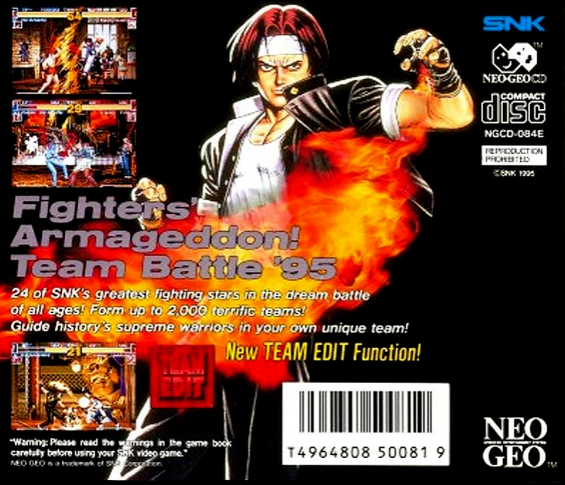 King Of Fighters '95, The — box-2D-back (WOR)