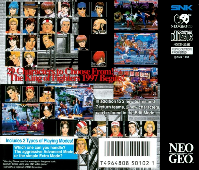 King Of Fighters '97, The — box-2D-back (WOR)